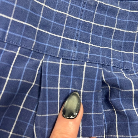 VTG Ralph Lauren Blake Button-Up Mens XL Blue Pony Cotton Windowpane Long Sleeve - Picture 13 of 16